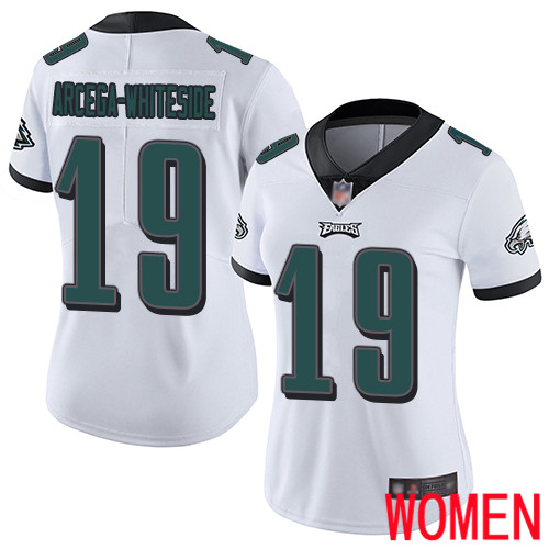 Women Philadelphia Eagles #19 JJ Arcega-Whiteside White Vapor Untouchable NFL Jersey Limited Player